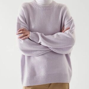 COS Women's Oversized Wool Sweater Lilac Purple Small
